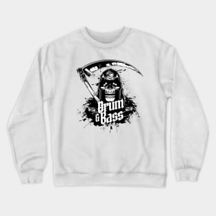 DRUM AND BASS  - DNB Halloween Grim Reaper (black) Crewneck Sweatshirt